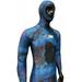 SPEARFISHING WORLD Blue Camo Two-Piece Wetsuit with Loading Chest Pad Knee Protection Anatomical Design for Freediving Snorkeling Swimming Watersports
