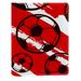 OWNTA Football Soccer Red Pattern Book Accessories: PU Leather Protective Cover with Polyester Inner Cloth - Suitable for Different Occasions - 6.3x8.7 Inches