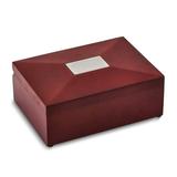 Mahogany Finish with Engraving Plate Felt Lined Wooden Keepsake Chest QGM147