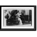 Historic Framed Print [Woman playing piano and boy holding flute] 17-7/8 x 21-7/8