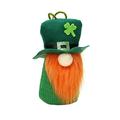 SDJMa St Patricks Day Decorations Gnome Irish Leprechaun Green Hat Doll Faceless Doll Holiday Hanging Ornament Lovely Plush Gnome Dolls with Green Shamrock Hat(Four styles)