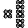 16 Pcs Door and Window Bearing Pulley Gate Wheel Black Loght Sliding Rollers Drawer Guides Track Rigid Caster