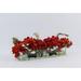 Cymbidium Orchids and Driftwood Centerpiece in Glass Planter Red 48 L x 6 W x 8 H