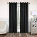 Blackout Solid Curtain Panels Set of 4 52 x 63 Black