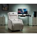 Delta Gaming Recliner Armchair with Footrest Office, Desk, Computer Chair for Gaming, White with Black Trim