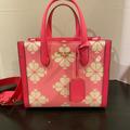 Kate Spade Bags | Kate Spade Spade Flower Manhattan Small Tote Pom Pom Pink New | Color: Pink/White | Size: Os