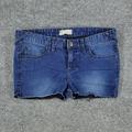 Free People Shorts | Free People Jean Shorts Women's 29 Blue Cut-Off Denim Low Rise Dark Stretch 31x1 | Color: Blue | Size: 29