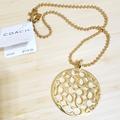 Coach Jewelry | Coach Vintage Huge Signature C Gold Plated Medallion Pendant Y2k Necklace | Color: Gold | Size: Os