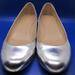 J. Crew Shoes | J. Crew Janey Silver Leather Flats With 0.5 Inch Gold Heel 10 Italy Euc | Color: Gold/Silver | Size: 10