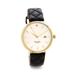 Kate Spade Accessories | Kate Spade Metro Grand White Dial Quilted Black Leather Strap Watch 1yru0125 | Color: Black/Silver | Size: Os