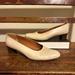 Coach Shoes | Coach Vintage 90s 00s Cream Leather Pumps Heels Slip On Shoes | Color: Cream | Size: 9