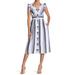 J. Crew Dresses | J Crew Point Sur Linen Stripe Dress | Color: Blue/White | Size: 00