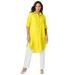 Plus Size Women's Linen Mega Tunic by Jessica London in Bright Yellow (Size 16 W)