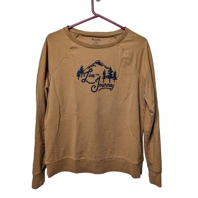 Columbia Tops | Columbia Live The Journey Ladies Sweatshirt Medium | Color: Brown/Gold | Size: M
