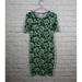 Lularoe Dresses | 3/$25 Women's Julia Dress 3/4 Sleeves Stretch Floral Green Xs | Color: Green | Size: Xs