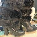 Michael Kors Shoes | Mk Boots Black Pebbled Leather Winter Boots Fur Lined | Color: Black | Size: 6