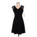 Danny And Nicole Casual Dress - A-Line: Black Dresses - Women's Size 4