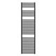 Bray Straight Black Heated Towel Rail/Warmer/Radiator For Central Heating. Round Tube Ladder Design, 1500 x 500