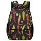 Hot Chili Pepper Pattern Cute Backpack Casual Daypack Shoulder Bag Lightweight Back Pack For Sport Travel Outdoor