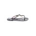 Fibi & Clo Sandals: Gray Solid Shoes - Women's Size 40 - Open Toe