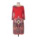 Ronni Nicole Casual Dress: Red Print Dresses - Women's Size 12