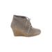 White Mountain Wedges: Gray Solid Shoes - Women's Size 6 1/2 - Round Toe