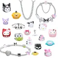 Sanrio – breloque en argent 925 pour Bracelet Pandora Hello Kitty Kuromi cannelle bijoux faits à