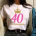 T-shirt graphique manga pour femme 40 ans 40e année anniversaire vêtements comiques 600