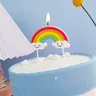 Bougie d'anniversaire créative arc-en-ciel gâteau nuage bougie Plugin dessert de fête pour