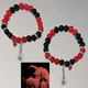 Bracelet de perles rouges pour couple bracelets assortis pour filles qui se soucient vraiment de