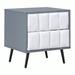 Corrigan Studio® 2-Drawer Nightstand for Bedroom Wood/Upholstered in Gray/White | 21.3 H x 19.7 W x 18.3 D in | Wayfair