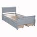 Red Barrel Studio® Shadoe Platform Storage Bed Wood in Gray | 35.4 H x 41.1 W x 82.6 D in | Wayfair CCDACB6CFCDC49ABA78394C7B910AFE3