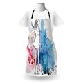 East Urban Home Fantasy Apron Unisex, Fashion Lady w/ Hat, Adult Size, Pink & Blue, Polyester | Wayfair 583ED98EEC3840448746133836048750