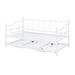 August Grove® Bryell Twin Size Metal Daybed w/ Twin Size Adjustable Trundle Metal in White | 36.8 H x 39.2 W x 78.3 D in | Wayfair