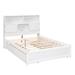 Latitude Run® Platform Bed w/ Storage Headboard, Charging Station & 4 Drawers Wood in White | 48.2 H x 55 W x 84.8 D in | Wayfair
