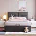 Ebern Designs Tayesha Upholstered Platform Bed Upholstered in Gray | 44.5 H x 57.5 W x 76.2 D in | Wayfair 05EF20B2E7964C769DC06EA7B97EE714