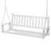 Costway 3-Person Wooden Outdoor Porch Swing with 800 lbs Weight Capacity-White
