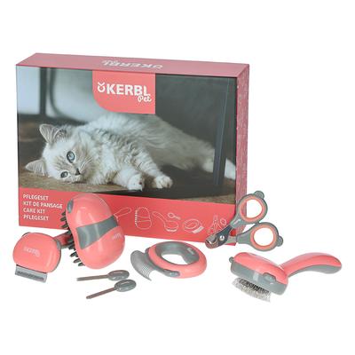 Kit de toilettage Kerbl Pet pour chat et petit chien - 7 accessoires