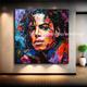 Michael Jackson POP ART by Medici Frau Face Bild Wandkunst Leinwand Modern Bild Wohnzimmer pop art xxl art #fe2-22