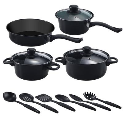 Black 13-Piece Nonstick Cookware Set