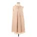 Forever 21 Contemporary Casual Dress - A-Line Crew Neck Sleeveless: Tan Solid Dresses - Women's Size Small