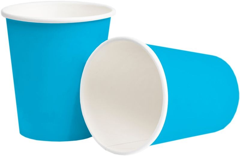 10 Pappbecher türkis blau mit Bio-Beschichtung Image