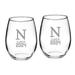 Northwestern Wildcats Class of 2024 21oz. Two-Piece Stemless Wine Glass Set