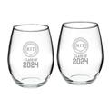 Rochester Institute of Technology Tigers Class 2024 21oz. Two-Piece Stemless Wine Glass Set