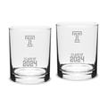 Temple Owls Class of 2024 14oz. Two-Piece Classic Double Old Fashioned Glass Set
