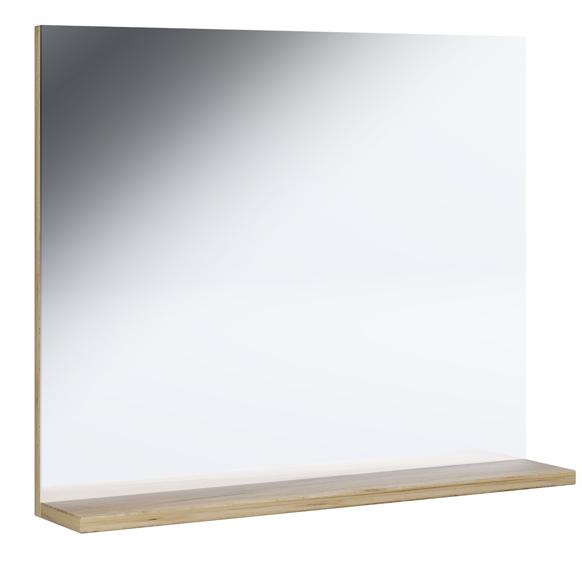 VCM Badmöbel Spiegel Landos Weiß / Honig-Eiche H. 60 x B. 50 x T. 2 cm Image
