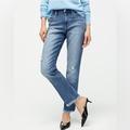 J. Crew Jeans | J. Crew | Women’s Blue Denim Slim Raw Hem, Ripped Knee Jeans, Size 26 | Color: Blue | Size: 26