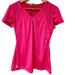 Athleta Tops | Athleta V-Neck Short Sleeves Workout Top In Fuchsia Women’s Sz Small Euc | Color: Pink | Size: S