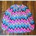 Lilly Pulitzer Tops | Lilly Pulitzer Multicolor Zig Zag Bright Fun Silk Blouse Sz Small | Color: Blue/Pink | Size: S