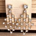 Anthropologie Jewelry | Anthropologie Crystal Chandelier Earrings New With Tags | Color: Gold/Silver | Size: Os